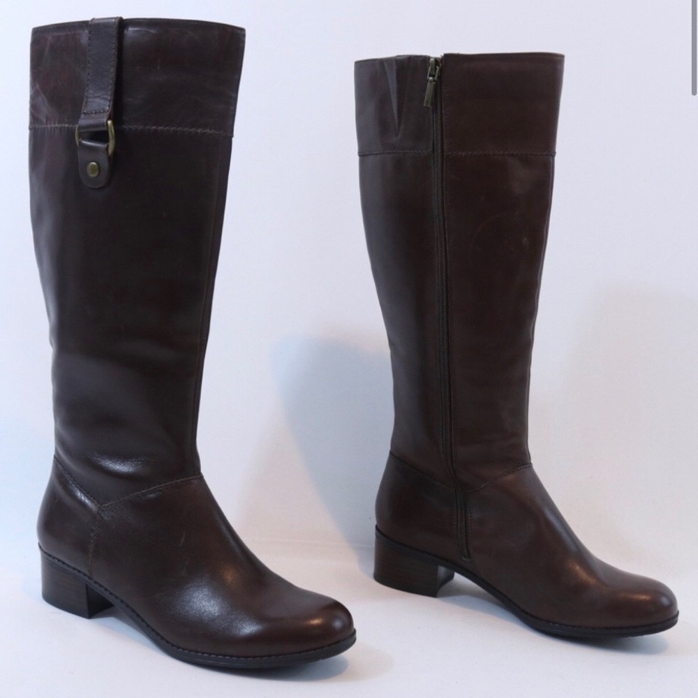 Franco Fortini Brown Leather Riding Boots